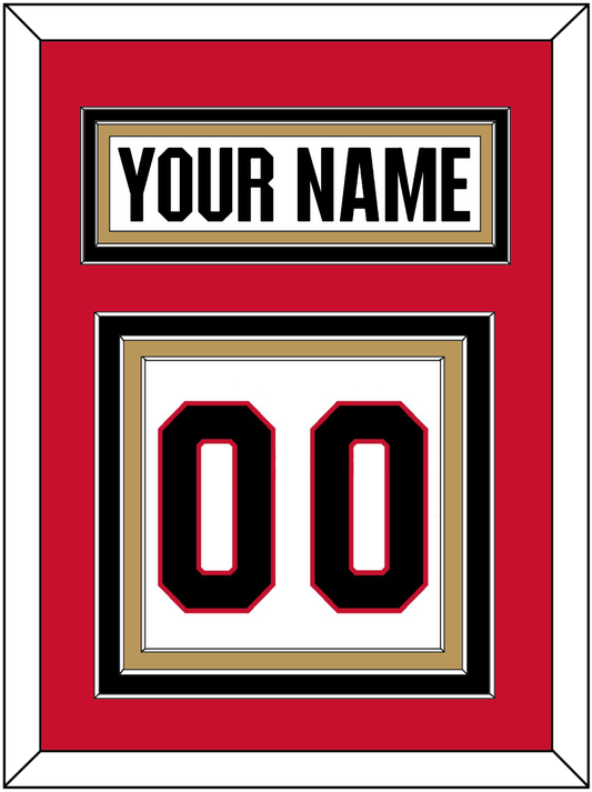 Ottawa Nameplate & Number (Back) - Road White - Premier Tier 4