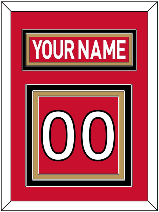 Ottawa Nameplate & Number (Back) - Home Red (2007-2017) - Premier Tier 2