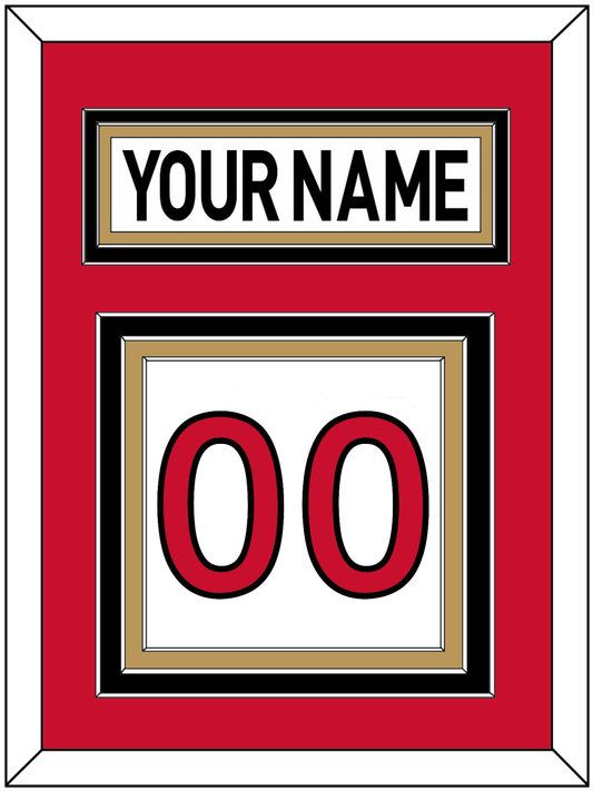 Ottawa Nameplate & Number (Back) - Road White (2007-2017) - Premier Tier 3