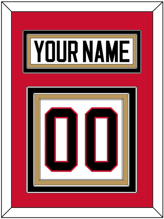 Ottawa Nameplate & Number (Back) - Home/Road White (1995-2007) - Premier Tier 3