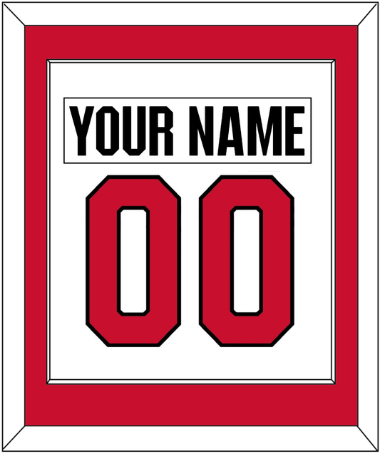 Ottawa Nameplate & Number (Back) Combined - Road White (2017-2020) - Essential Tier 1