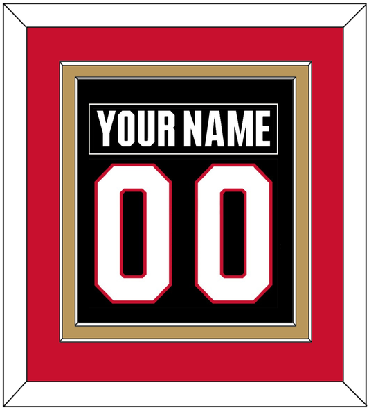 Ottawa Nameplate & Number (Back) Combined - Home Black - Signature Tier 3