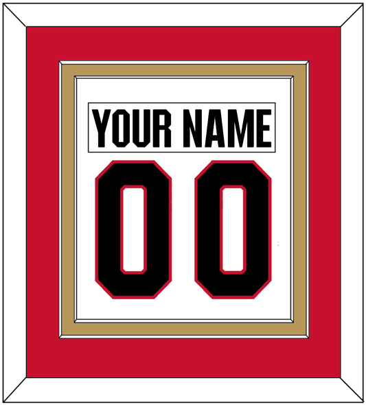 Ottawa Nameplate & Number (Back) Combined - Road White - Signature Tier 3