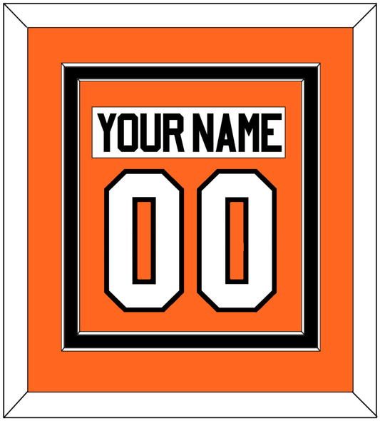 Philadelphia Nameplate & Number (Back) Combined - Home Orange (2017-2023) - Signature Tier 2