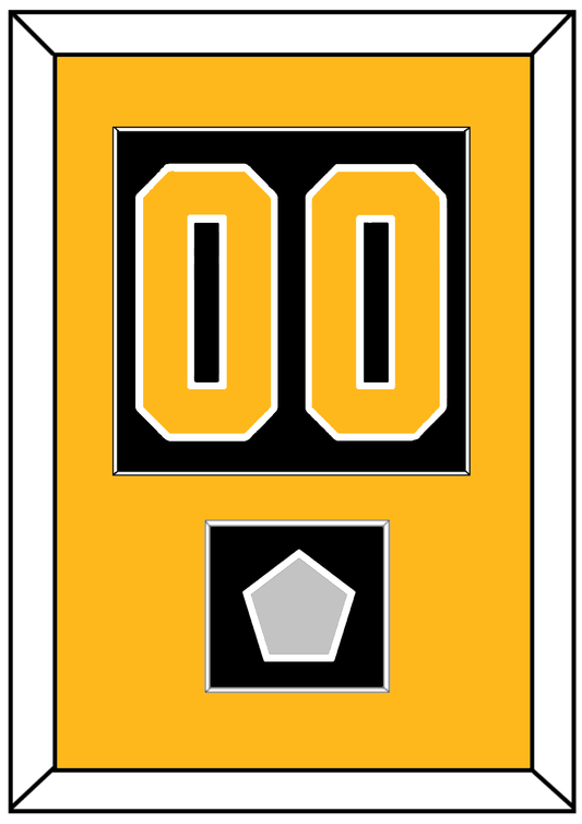 Pittsburgh Number (Back) & Stanley Cup Champions Patch - Road Black (1988-1992) - Essential Tier 2