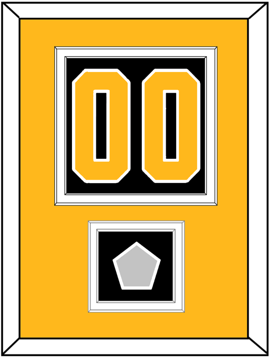 Pittsburgh Number (Back) & Stanley Cup Finals Patch - Road Black (1988-1992) - Signature Tier 3