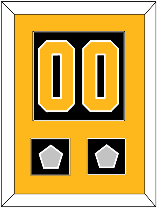 Pittsburgh Number (Back) & 2 Stanley Cup Finals Patches - Home Black - Essential Tier 2