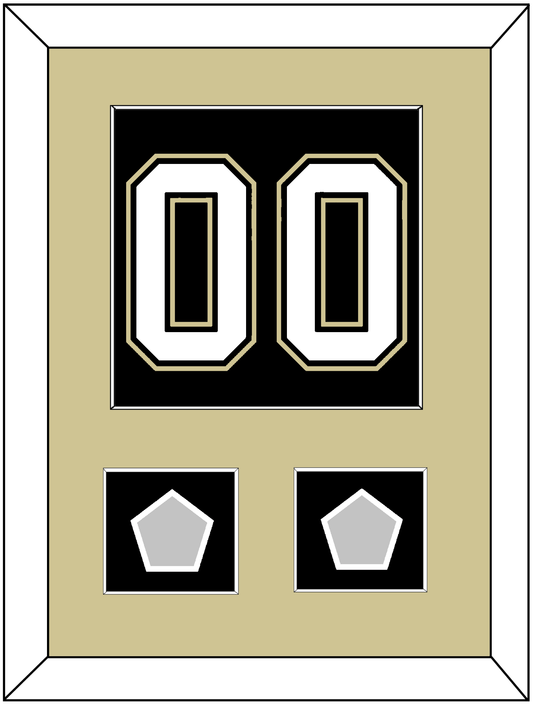 Pittsburgh Number (Back) & 2 Stanley Cup Champions Patches - Home Black (2007-2016) - Essential Tier 2