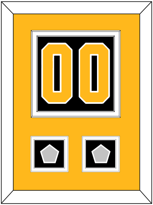 Pittsburgh Number (Back) & 2 Stanley Cup Champions Patches - Home Black - Signature Tier 3