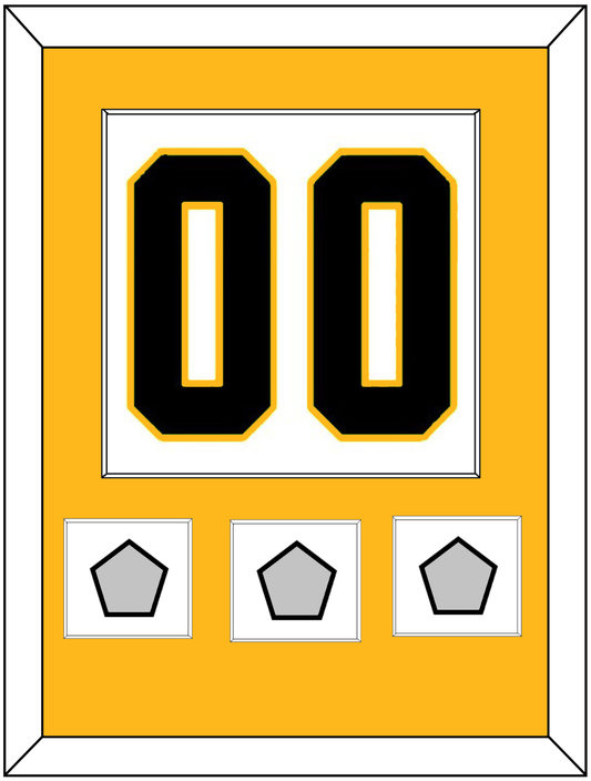 Pittsburgh Number (Back) & 3 Stanley Cup Finals Patches - Road White - Essential Tier 2