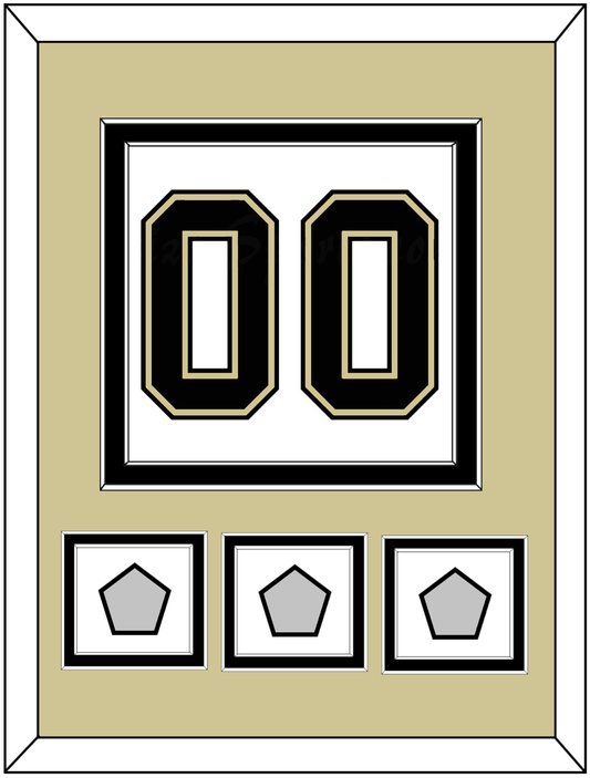 Pittsburgh Number (Back) & 3 Stanley Cup Champions Patches - Road White (2007-2016) - Signature Tier 3