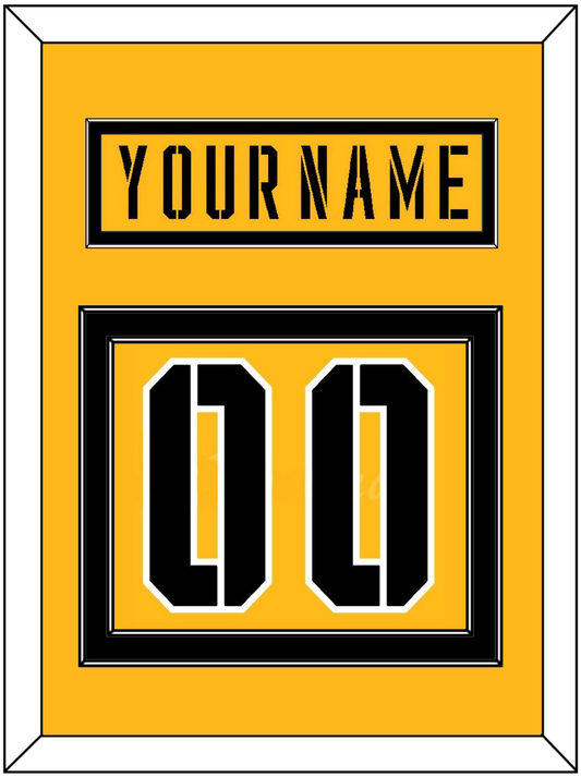 Pittsburgh Nameplate & Number (Back) - 2017 Stadium Series Gold - Signature Tier 2