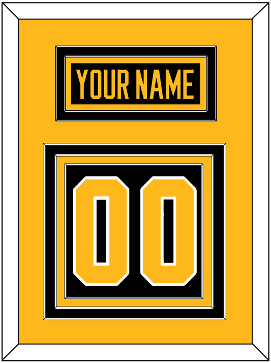 Pittsburgh Nameplate & Number (Back) - Alternate Black (2021-2025) - Premier Tier 3