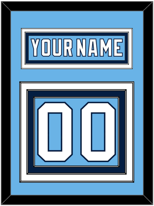 Pittsburgh Nameplate & Number (Back) - 2008 Winter Classic Powder Blue - Premier Tier 2