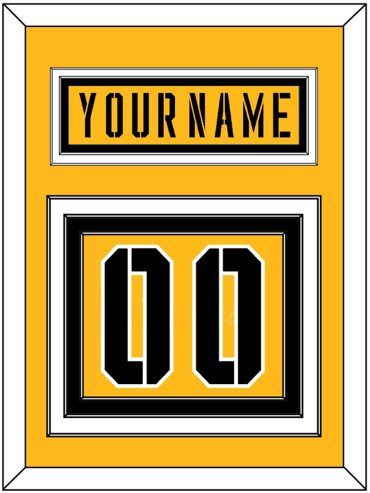 Pittsburgh Nameplate & Number (Back) - 2017 Stadium Series Gold - Premier Tier 2
