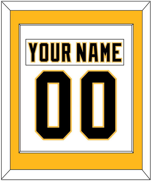 Pittsburgh Nameplate & Number (Back) Combined - Home White (1992-2002) - Essential Tier 2