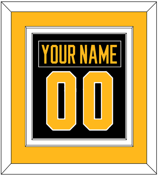 Pittsburgh Nameplate & Number (Back) Combined - Home Black - Signature Tier 3