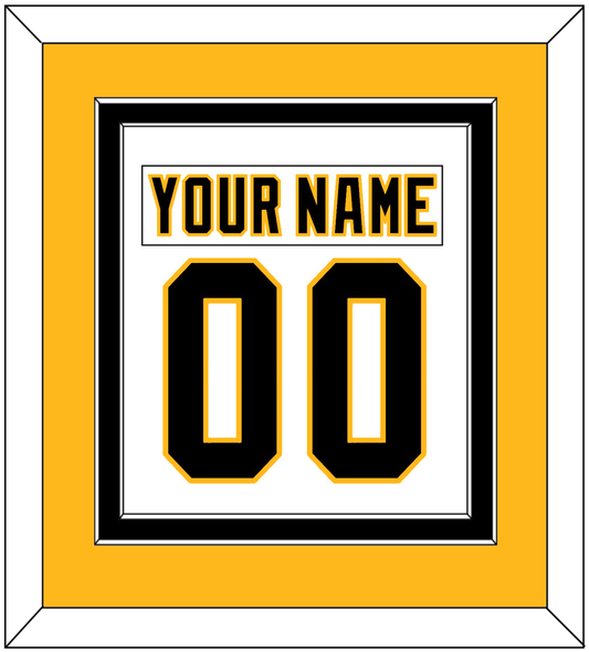 Pittsburgh Nameplate & Number (Back) Combined - Home White (1992-2002) - Signature Tier 4