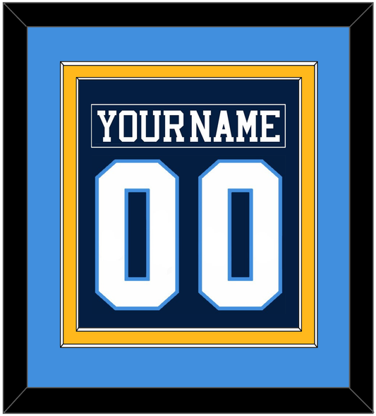 Pittsburgh Nameplate & Number (Back) Combined - Road Blue (1977-1980) - Signature Tier 3