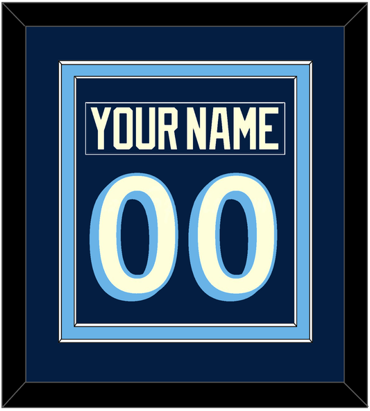 Pittsburgh Nameplate & Number (Back) Combined - 2011 Winter Classic Navy Blue - Signature Tier 2