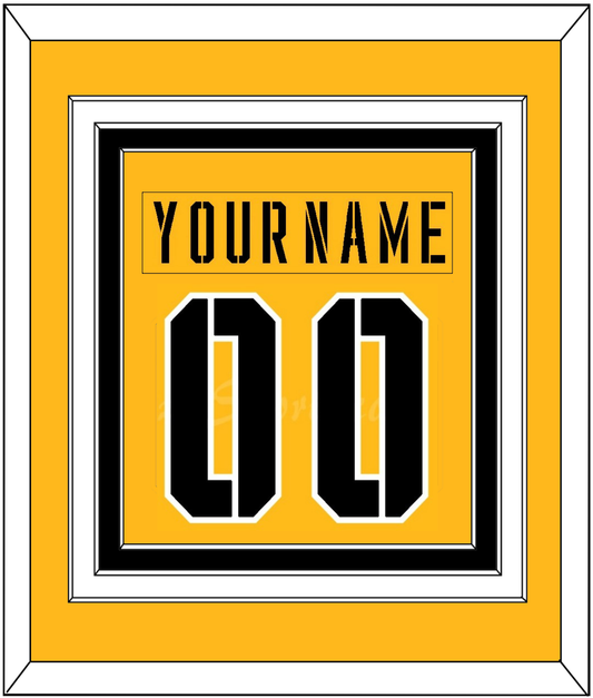 Pittsburgh Nameplate & Number (Back) Combined - 2017 Stadium Series Gold - Premier Tier 3