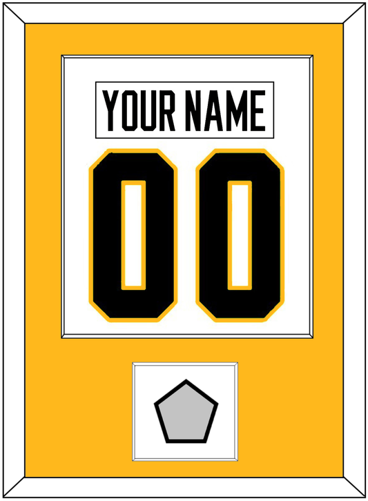 Pittsburgh Nameplate & Number (Back) Combined, With A Stanley Cup Finals Patch - Road White - Essential Tier 2