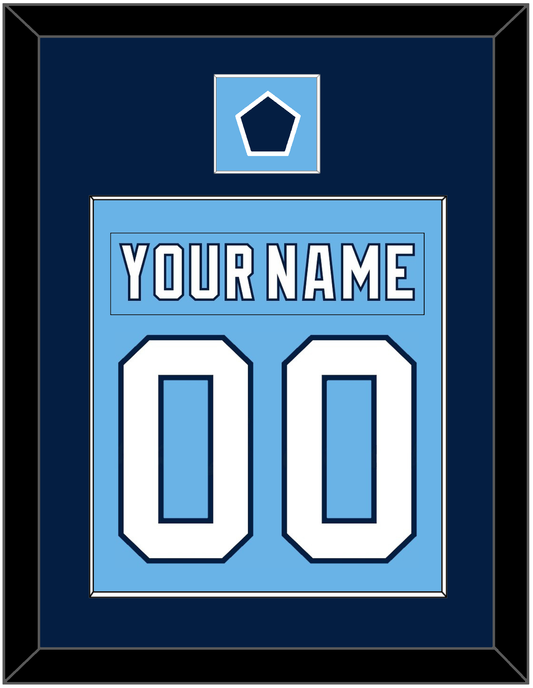 Pittsburgh Nameplate & Number (Back) Combined With Jersey Patch - 2008 Winter Classic Powder Blue - Essential Tier 2