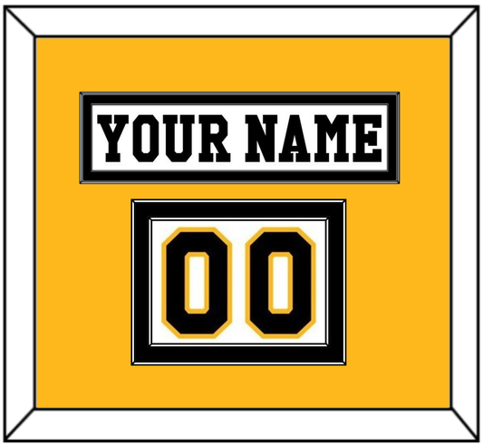 Pittsburgh Nameplate & Number (Shoulder) - Home White (1984-1988) - Signature Tier 2