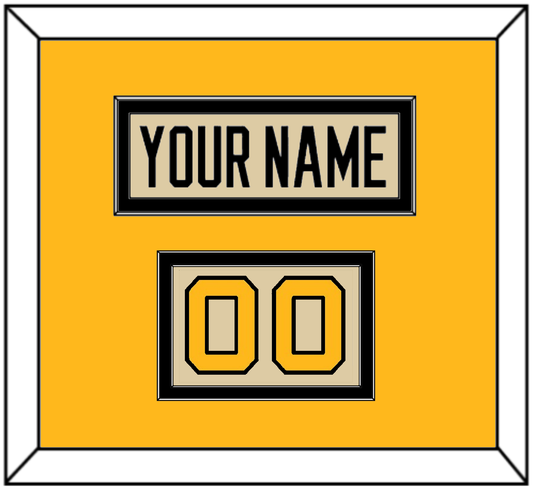 Pittsburgh Nameplate & Number (Shoulder) - 2023 Winter Classic Tan - Signature Tier 4