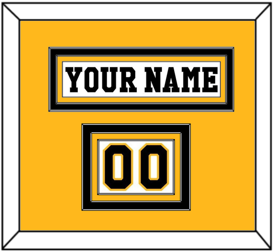 Pittsburgh Nameplate & Number (Shoulder) - Home White (1984-1988) - Premier Tier 2
