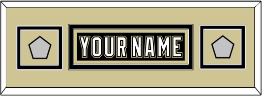 Pittsburgh Nameplate & 2 Stanley Cup Finals Patches - Home Black (2007-2016) - Signature Tier 5