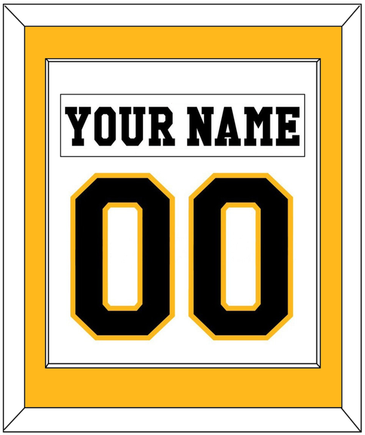Pittsburgh Nameplate & Number (Back) Combined - Home White (1984-1988) - Essential Tier 2