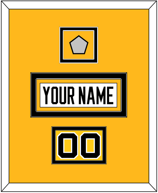 Pittsburgh Nameplate, Number (Shoulder) & Stanley Cup Finals Patch - Road White - Signature Tier 2
