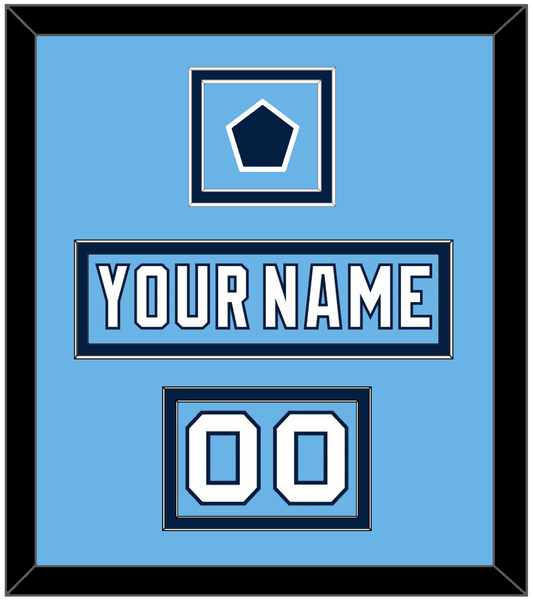 Pittsburgh Nameplate, Number (Shoulder) & 2008 Winter Classic Patch - Powder Blue Jersey - Signature Tier 2