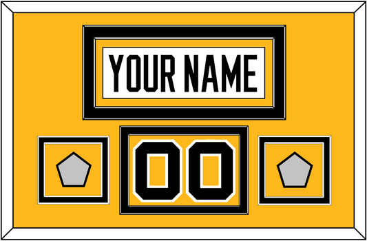 Pittsburgh Nameplate, Number (Shoulder) & 2 Stanley Cup Finals Patches - Road White - Signature Tier 2