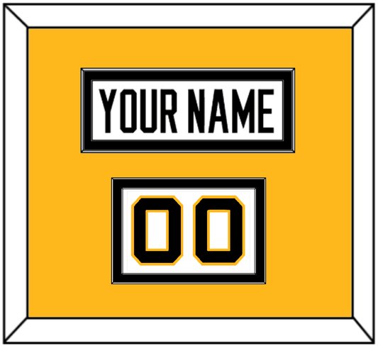 Pittsburgh Nameplate & Number (Shoulder) - Reverse Retro White (2020-2021) - Signature Tier 2