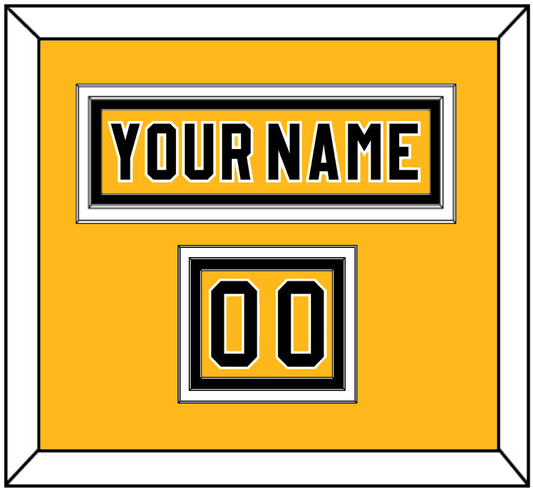 Pittsburgh Nameplate & Number (Shoulder) - Alternate Gold (1980-1981) - Signature Tier 2