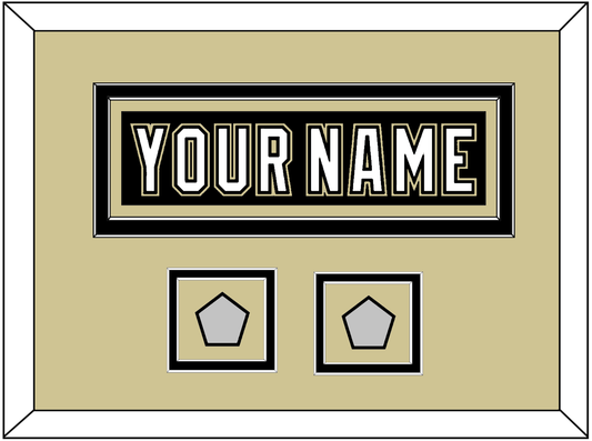 Pittsburgh Nameplate & 2 Stanley Cup Finals Patches - Home Black (2007-2016) - Signature Tier 2
