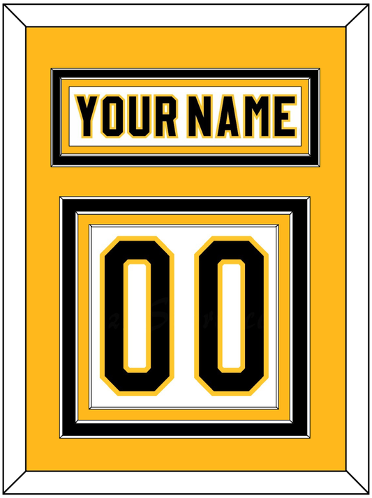 Pittsburgh Nameplate & Number (Back) - Home White (1980-1981) - Premier Tier 3