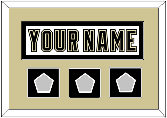 Pittsburgh Nameplate & 2009, 2016 & 2017 Stanley Cup Finals Patches - Road White (2007-2016) - Essential Tier 2