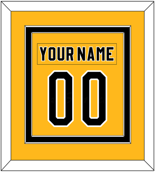 Pittsburgh Nameplate & Number (Back) Combined - Alternate Gold (1980-1981) - Signature Tier 2