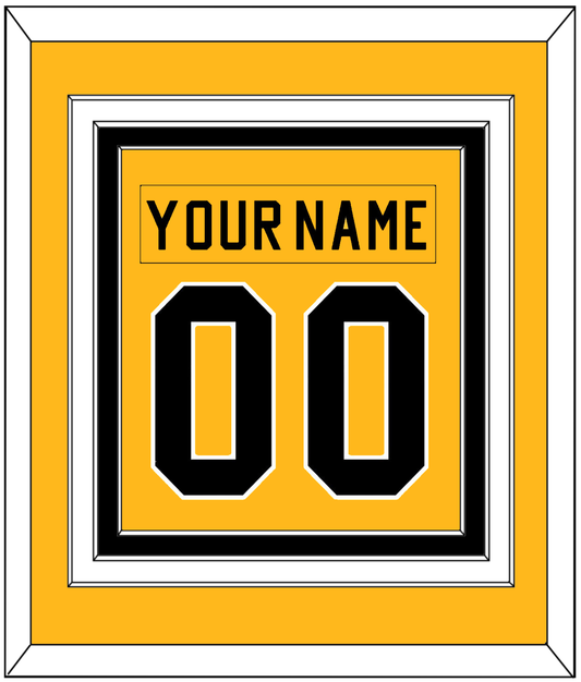 Pittsburgh Nameplate & Number (Back) Combined - Alternate Gold (1981-1983) - Premier Tier 2