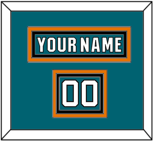 San Jose Nameplate & Number (Shoulder) - Home Teal (2017-2022) - Premier Tier 2