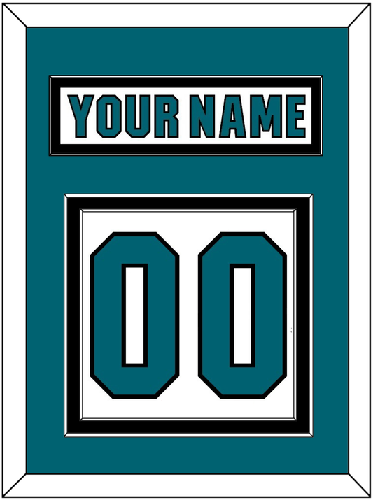 San Jose Nameplate & Number (Back) - Road White (2017-2022) - Signature Tier 2