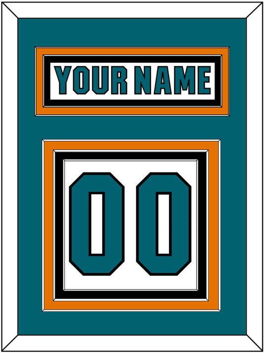San Jose Nameplate & Number (Back) - Road White (2017-2022) - Premier Tier 2