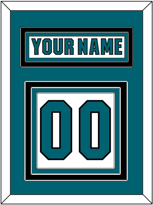 San Jose Nameplate & Number (Back) - Road White (2017-2022) - Premier Tier 3