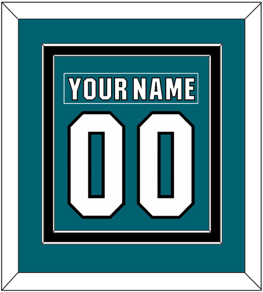 San Jose Nameplate & Number (Back) Combined - Home Teal (2017-2022) - Signature Tier 2
