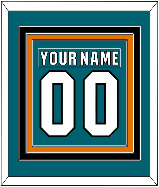San Jose Nameplate & Number (Back) Combined - Home Teal (2017-2022) - Premier Tier 3