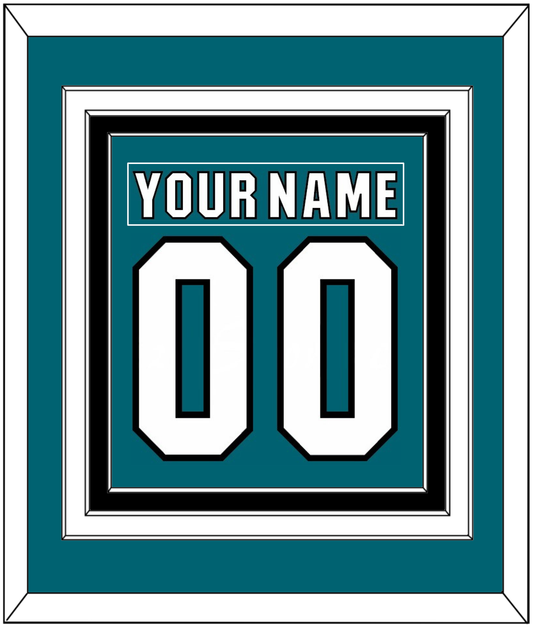 San Jose Nameplate & Number (Back) Combined - Home Teal (2017-2022) - Premier Tier 4