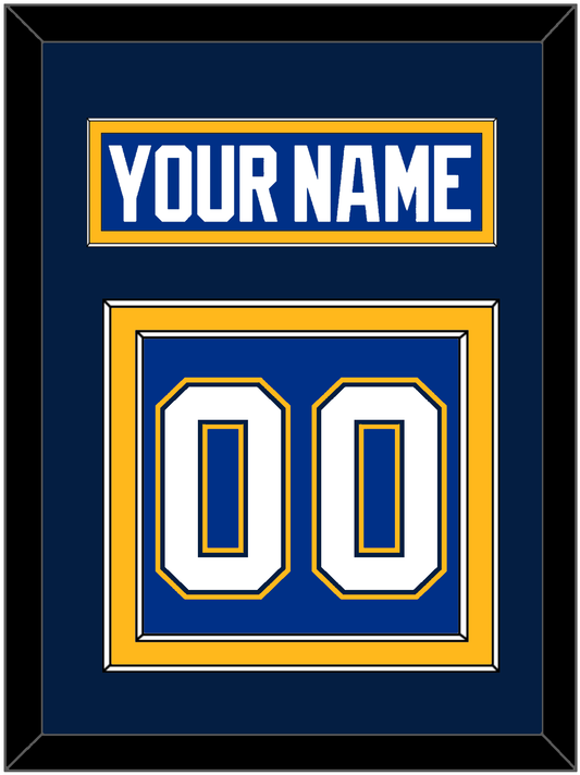 St. Louis Nameplate & Number (Back) - Alternate Blue - Signature Tier 4